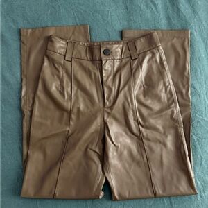 Zara Brown Leather Pants